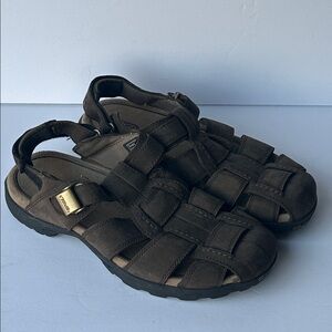 Teva‎ Sz 10 Brown Waterproof Leather Fisherman Sandals 6564
